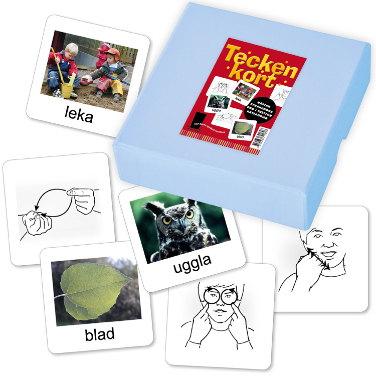 Teckenkort i låda, 400 st