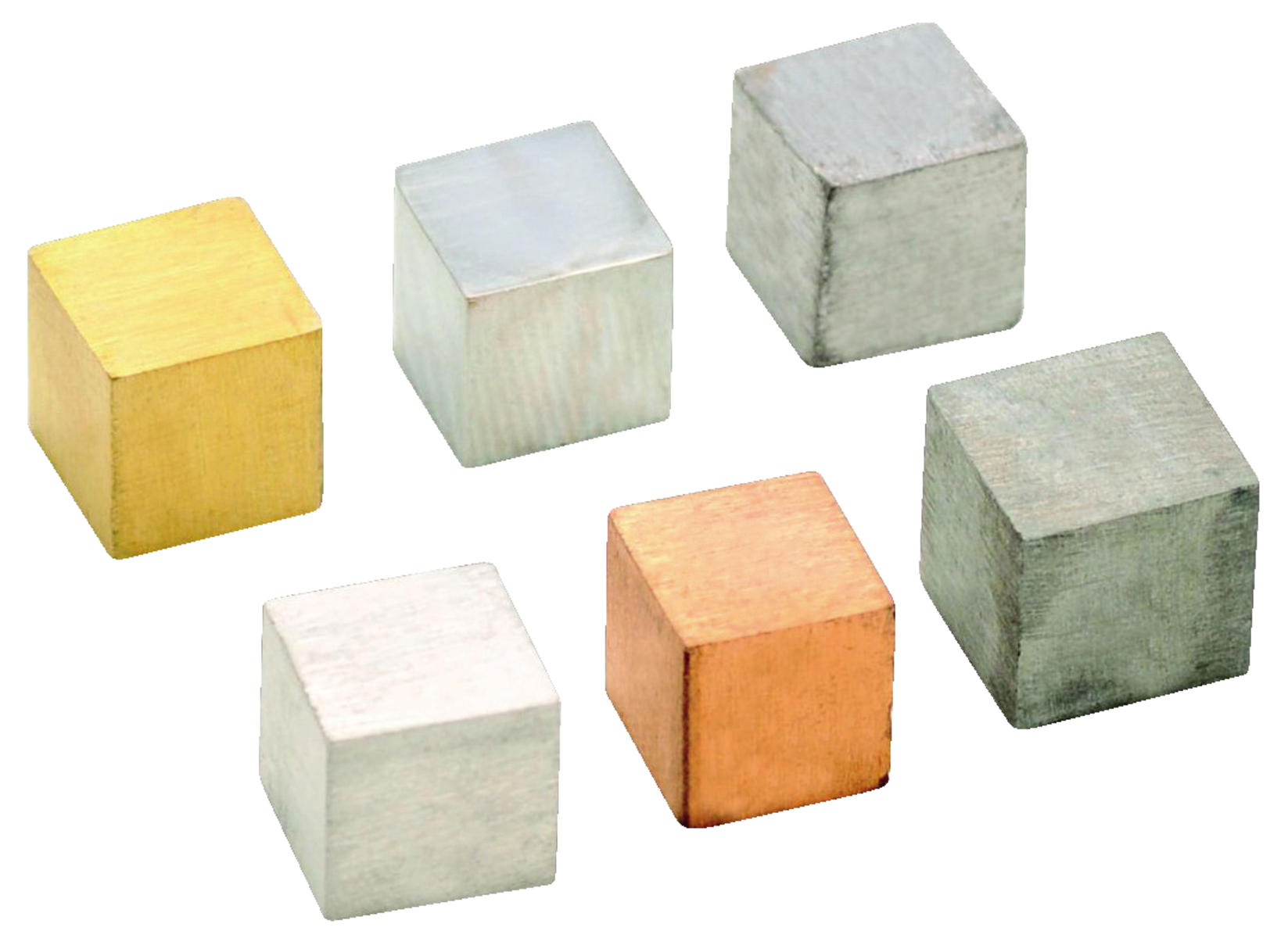 Lika stora - olika ämnen, kuber