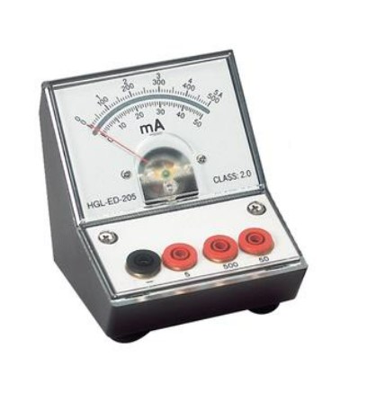 Amperemätare analog, 0,05 / 0,5 / 5 A