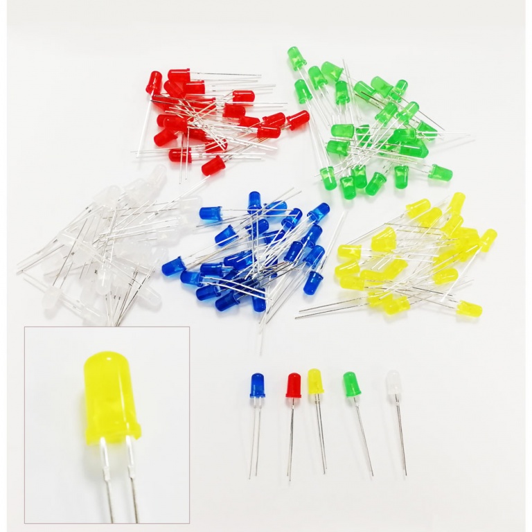 Lysdioder flera färger 5mm 100st - Bild 2