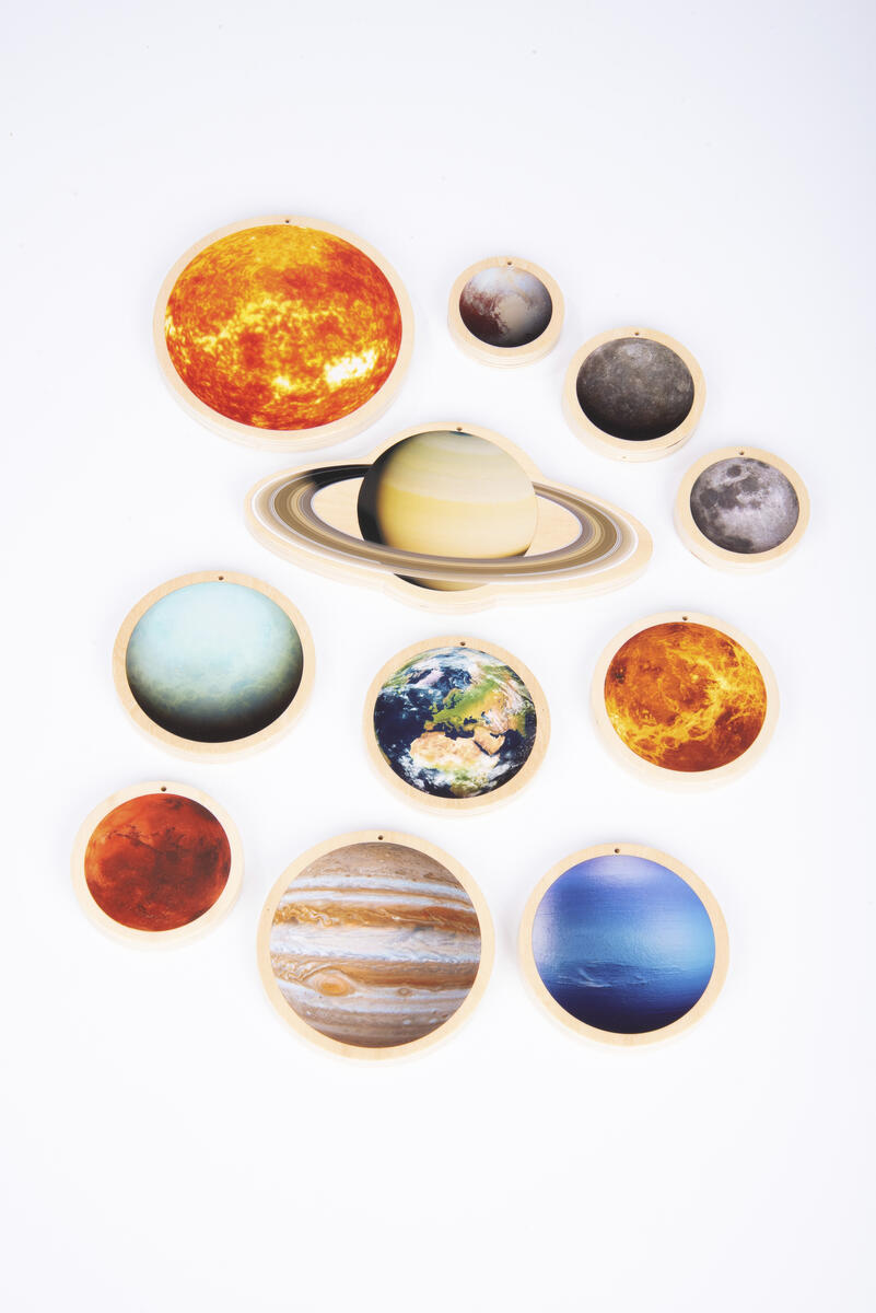 Solsystemets planeter i trä