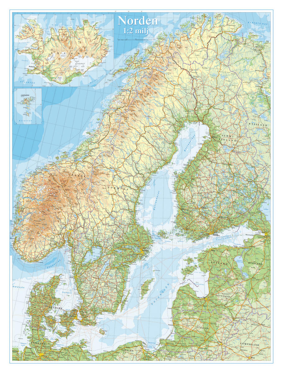Nordenkarta skala 1:2 milj.