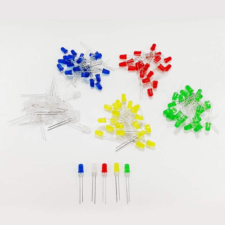 Lysdioder flera färger 5mm 100st - Bild 3