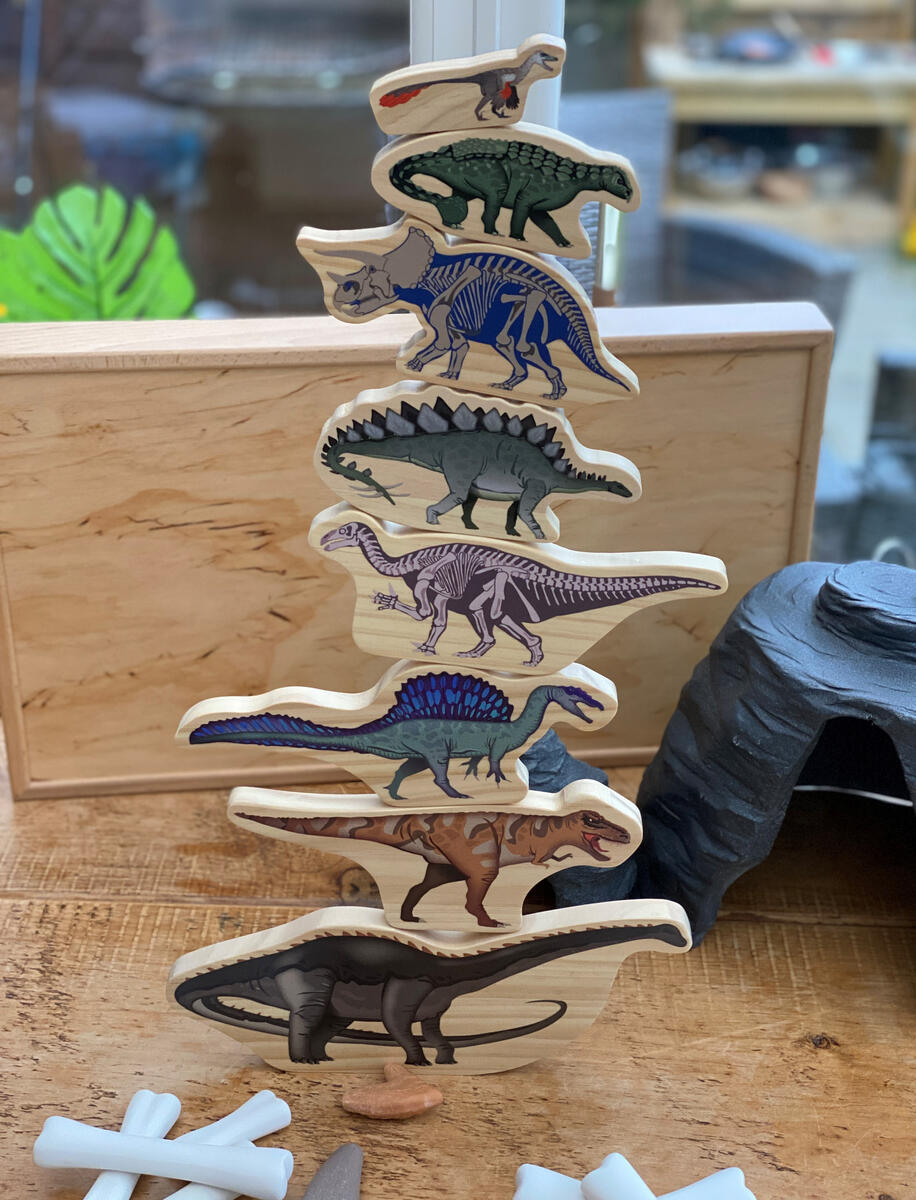 Dinosaurier Träfigurer