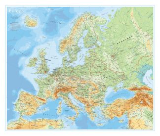 Europakarta skala 1:5,5 milj.