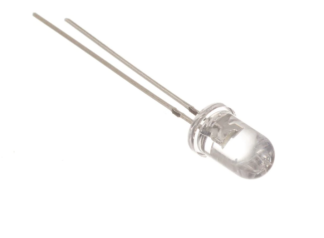 Lysdiod Vit 5mm hög effekt 100st.