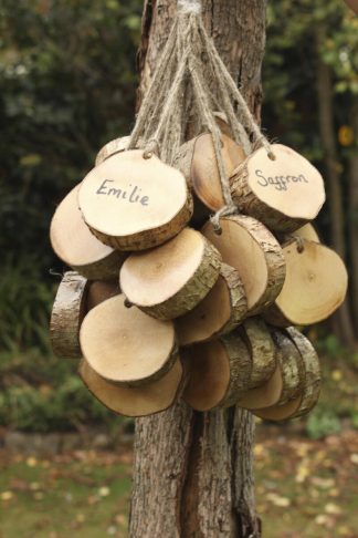 Hängande träklossar med skrivyta 30st