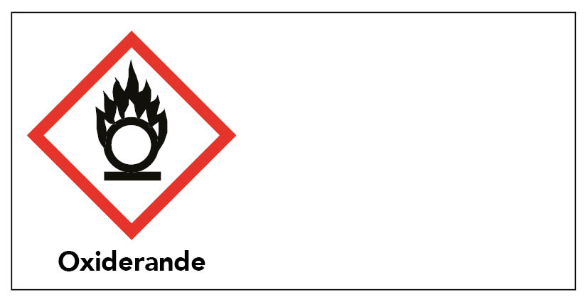 Varningsetikett - Oxiderande 100 st/rulle