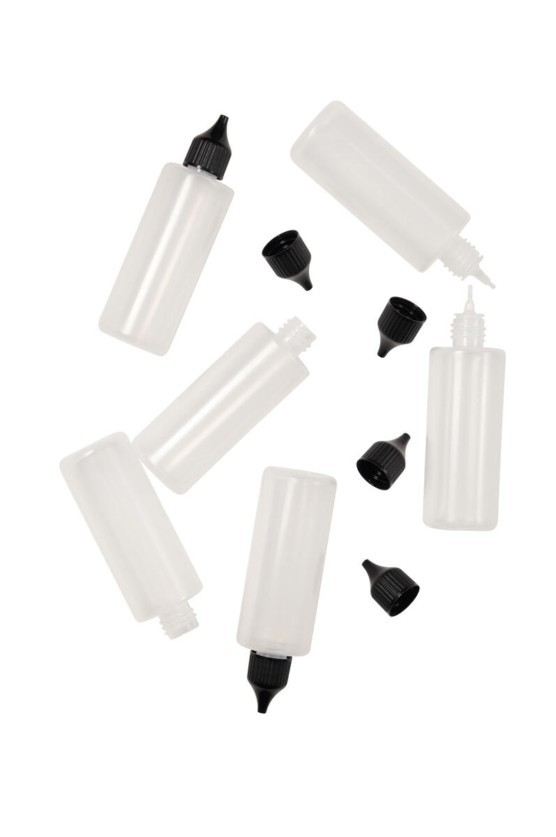 Refillflaskor 50ml. med spetskapsyl