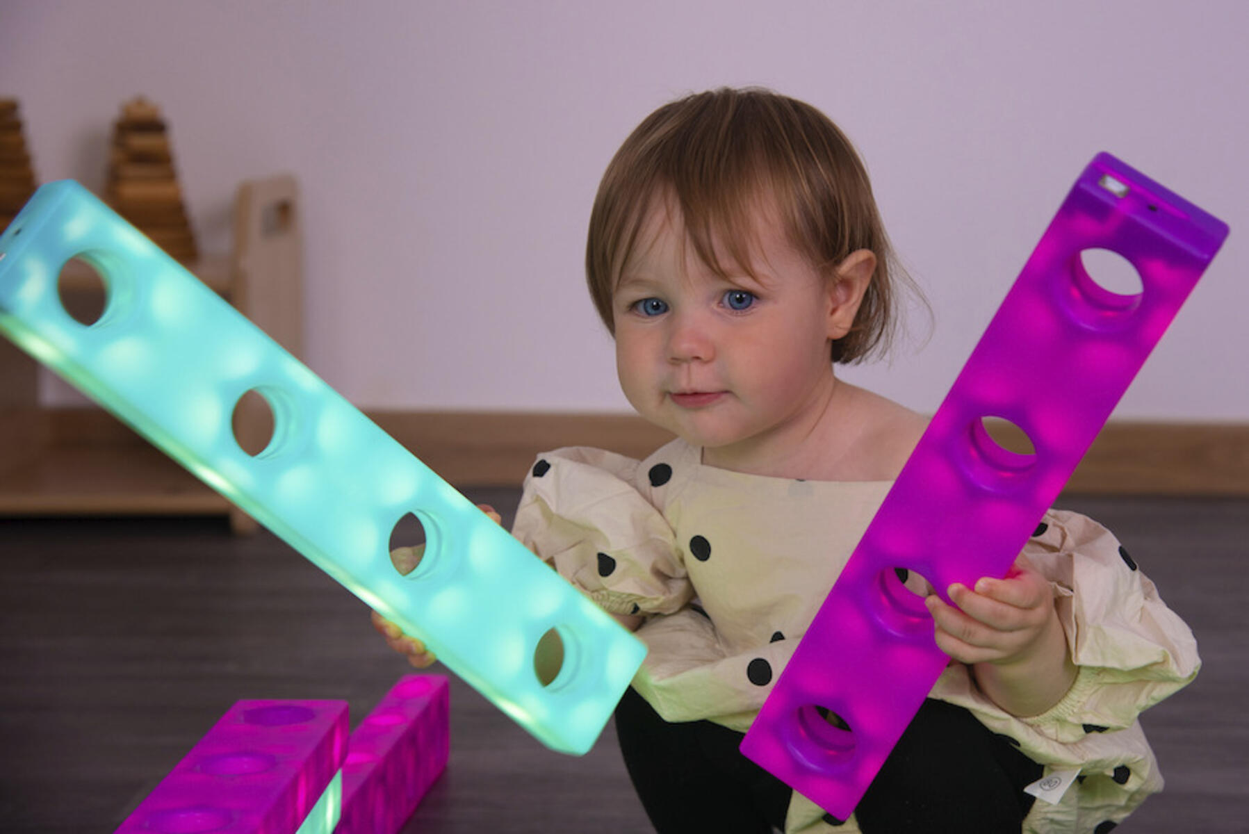 Lysande smala byggklossar 9st. - Bild 2