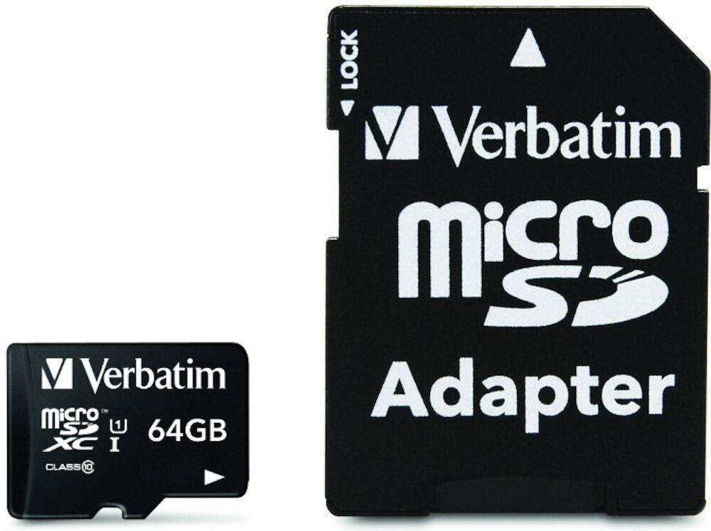 Minneskort SD-micro, 64GB med adapter