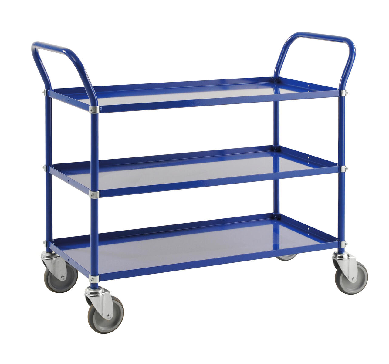 Labbvagn med 3 hyllplan Blå