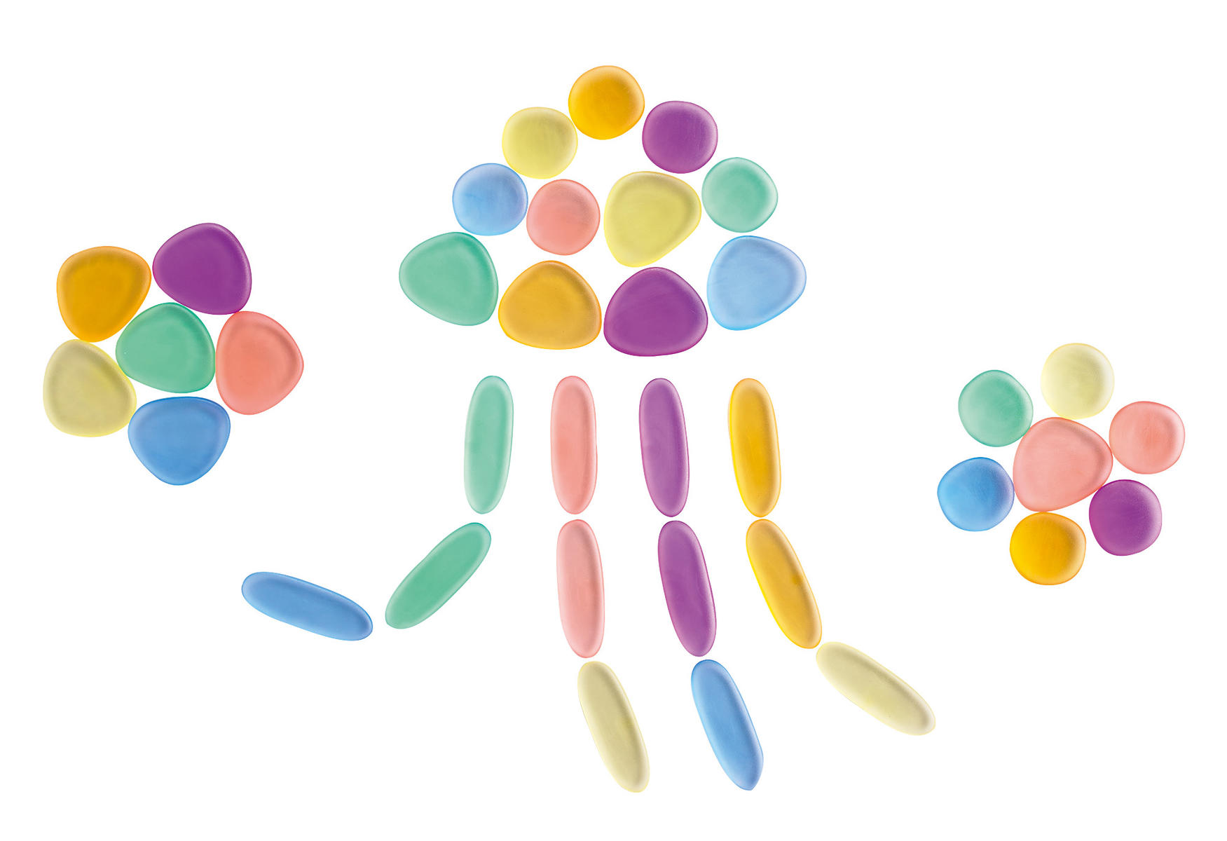 Pebbels i transparenta färger - Bild 2