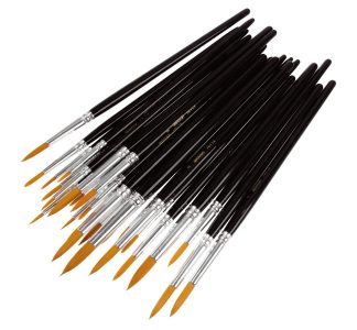 Syntetpenslar runda 25st. olika storlekar