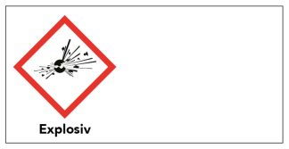 Varningsetikett - Explosiv 100 st/rulle
