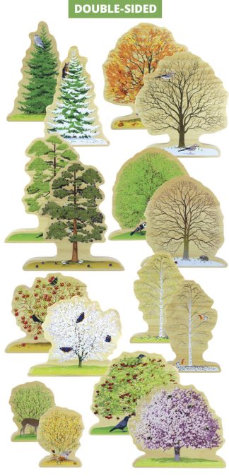 Träd och buskar av trä