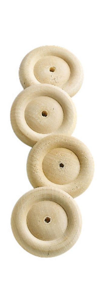 Trähjul 50 mm 50 st/fp