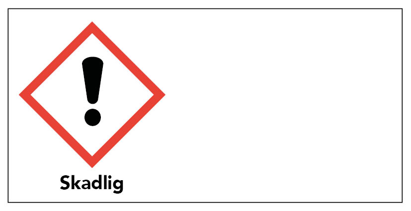 Varningsetikett - Skadlig 100 st/rulle