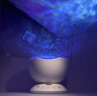 Projektor med vågrörelser och ljud