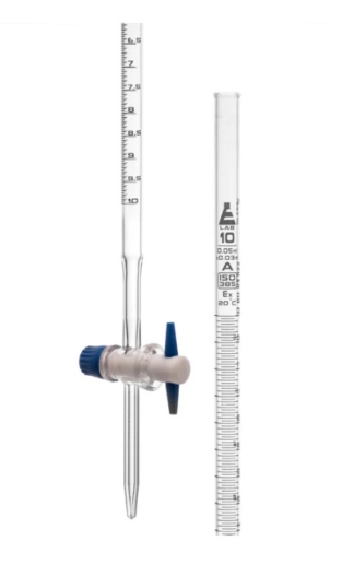 Byrett med rak kran 10 ml