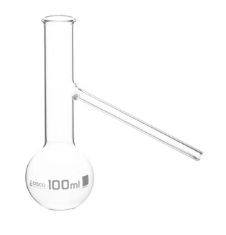 Rundkolv med sidorör 100ml