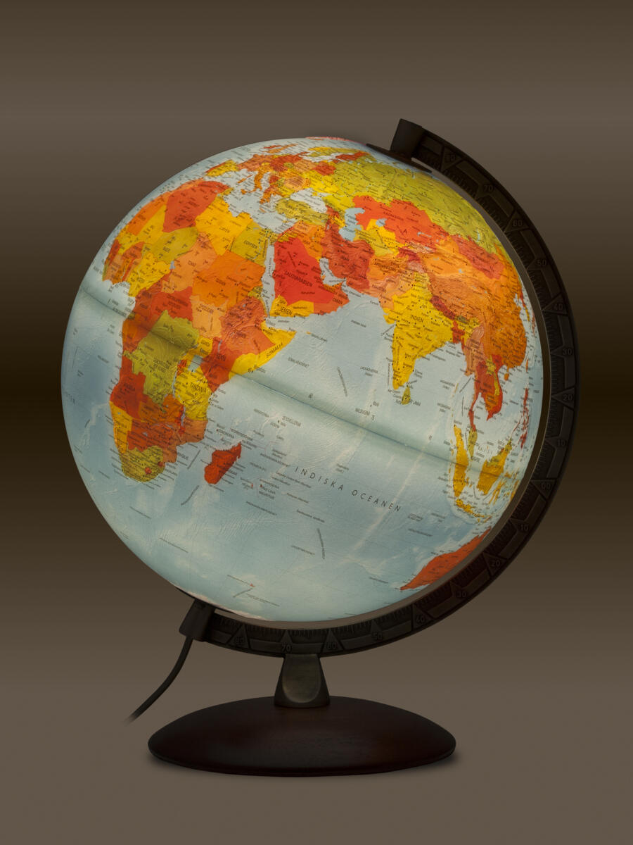 Jordglob Trä/metall ø30 cm