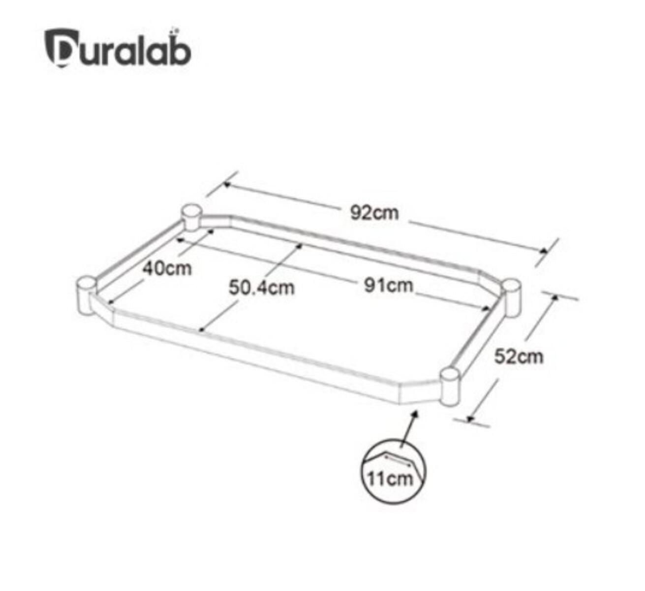 Laboratorievagn DuraLab stor - 3 djupa hyllor - Bild 3