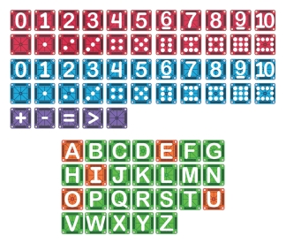 Magna-Tiles Lär dig bokstäver och siffror, 112 delar